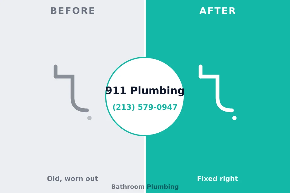 Before and after: plumbing repair Brewster Heights, NY